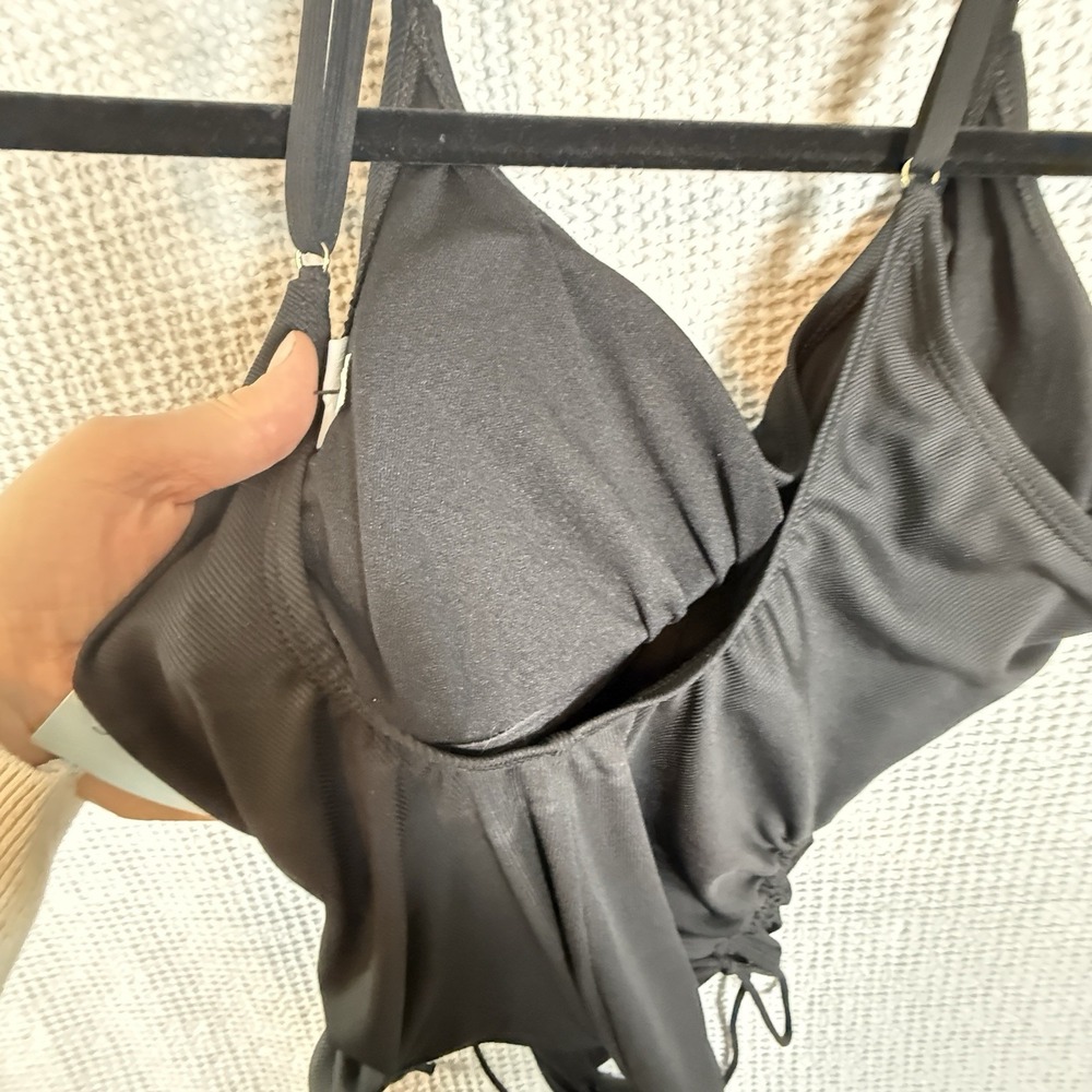 Shade & Shore Black One Piece Swimsuit XL New With Tags Flattering - Picture 10 of 14